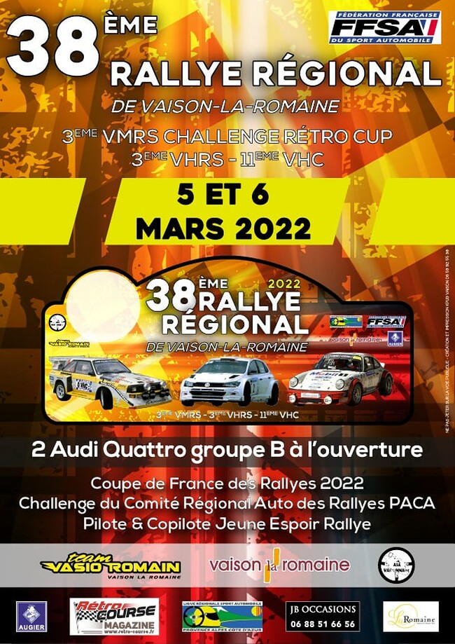 39 Rally Régional de Vaison-La-Romaine VHRS-LPRS-VHC
