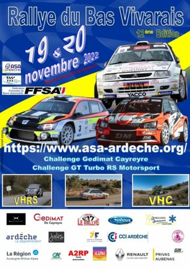 12ème Rallye du Bas Vivarais 2022